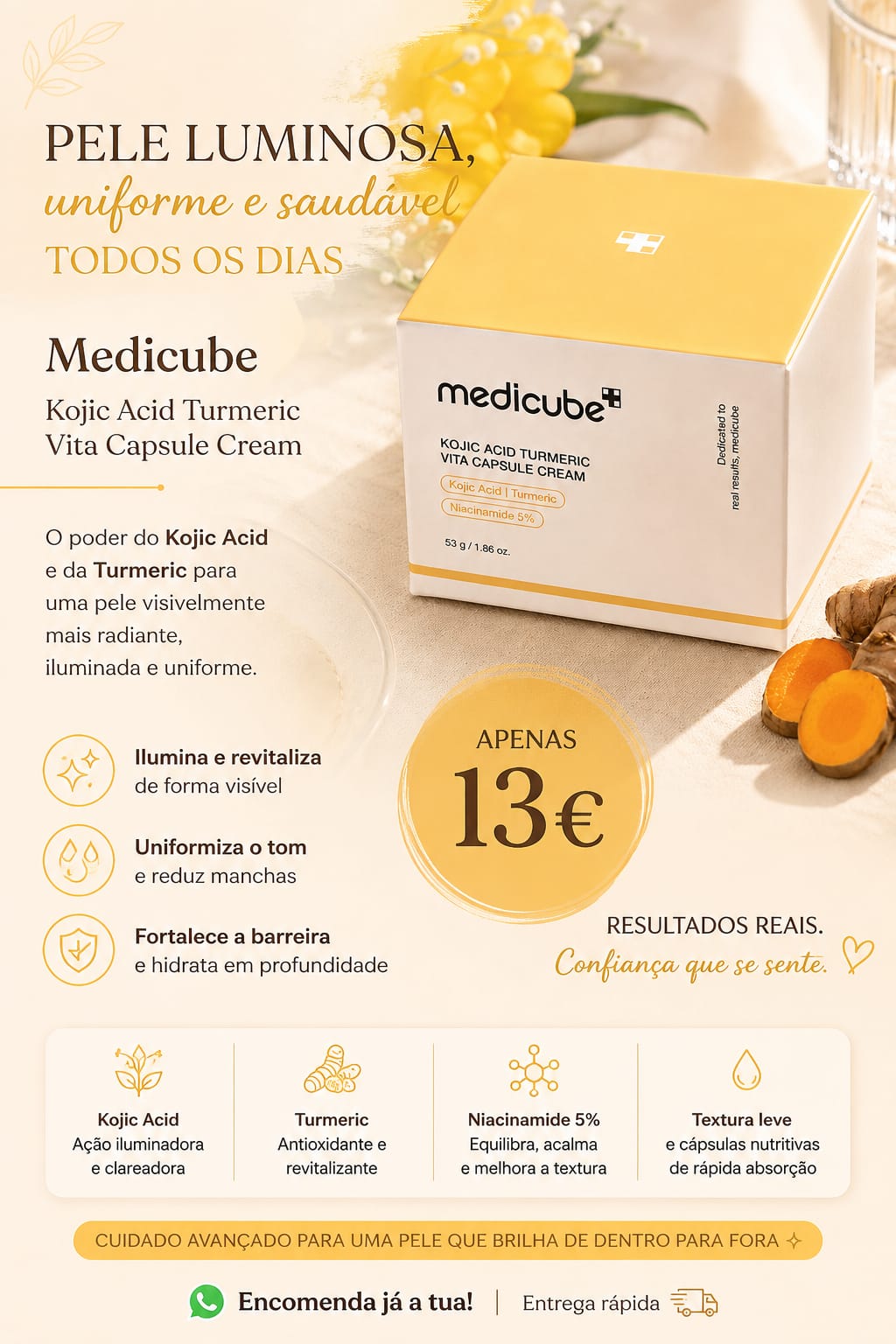 Creme Medicube Kojic Acid & Turmeric – 53 g