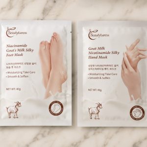Máscaras Hidratantes para Mãos e Pés com Leite de Cabra e Niacinamida